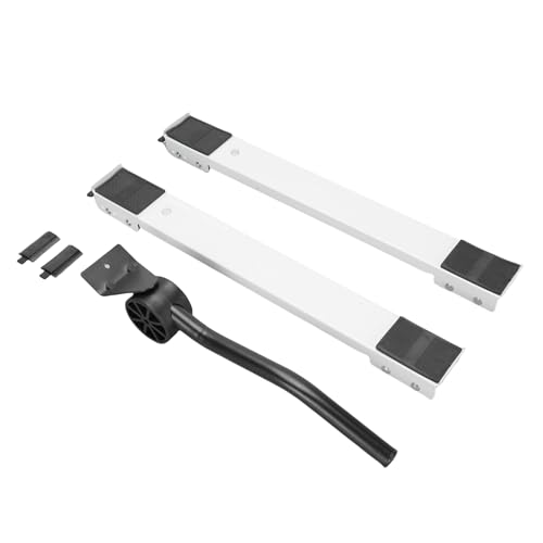 SIXRUN Verstellbare Geräte Rollen Geräuschlose Mobile Basis für Waschmaschine und Kühlschrank, einstellbarem Länge von 45-70cm, Höhe 4cm (Weiß) von SIXRUN