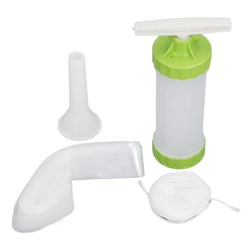 SIXRUN Wurst -Stuff -Case -Set -Plastik -Wursthersteller -Werkzeug mit 2 Trichterrohre für Hausgemachte Schinken und Würstchen Kochen (10 kg Weiß) von SIXRUN