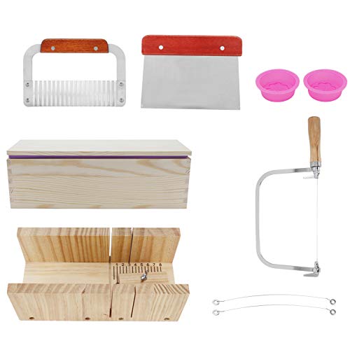 Silikon-Seifenformen-Set, Holz-Brotschneider, DIY-Seifenherstellungswerkzeug für Küchenzubehör von SIXRUN