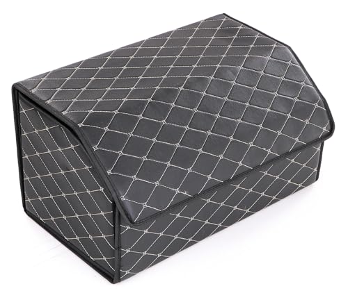 SIXTOL CAR COMPACT ELEGANT L Auto-organizer | Faltbar | Mit deckel | 2 fächer | Luxus design | Kunstleder von SIXTOL