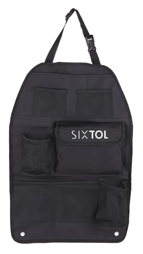 SIXTOL CAR COMPACT SEAT 1 Auto-rücksitz-organizer | 7 taschen | Verstellbar | Oxford-stoff | Schwarz von SIXTOL