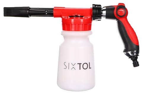 SIXTOL CAR Detailing Spray 1 | Autowaschpistole | Schaumreinigung | Waschpistole mit Seifenspender | Schaumkanone | Hochdruckreiniger Auto | Gartenpistole | Reinigungssprayer | 900 ml von SIXTOL