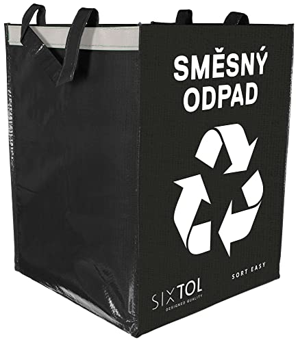 SIXTOL SORT EASY, Praktisches Set mit farbcodierten Beuteln für sortierten, 36l Mischabfall von SIXTOL