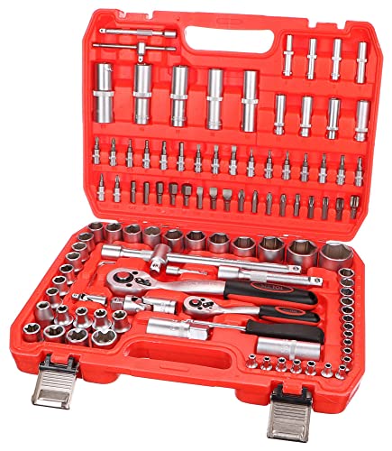 SIXTOL Werkzeugset | Professionelles 108 teiliges mit SIXTOL SIX Garantie aus CrV-Stahl, geeignet für jede Werkstatt oder Garage. von SIXTOL