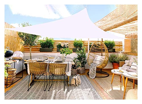 12' X 16' Rechteckiges Sonnensegel Mit UV-Block for Terrasse, Deck, Hinterhof Und Outdoor-Aktivitäten (Color : Blanc, Size : 1.8x2m) von SIYAN