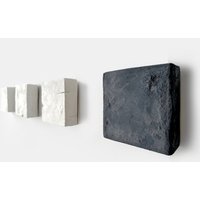 Japandi Wanddekor. Handgemachte Wabi Sabi Wand Kunst Aus Gips "Gaia" Klein - Ruhige Version." Schwarz, Beige, Off-White, Weiß. 10, 8, Und 6 Zoll von SIZMARI