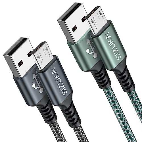 Micro USB Kabel, [2Stück 2M] Nylon USB Kabel High Speed Android Handy Ladekabel für Samsung Galaxy S7/ S6/ J7/ Note 5,Xiaomi,Huawei, Wiko,Motorola,Nokia,Kindle von SIZUKA