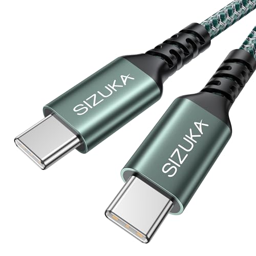 USB C auf USB C Kabel 2M 60W USB C Kabel PD Schnellladekabel Nylon USB Typ C Ladekabel für iPhone 15 Pro Max Galaxy S24 S23 S22 A55 A25 A15 von SIZUKA