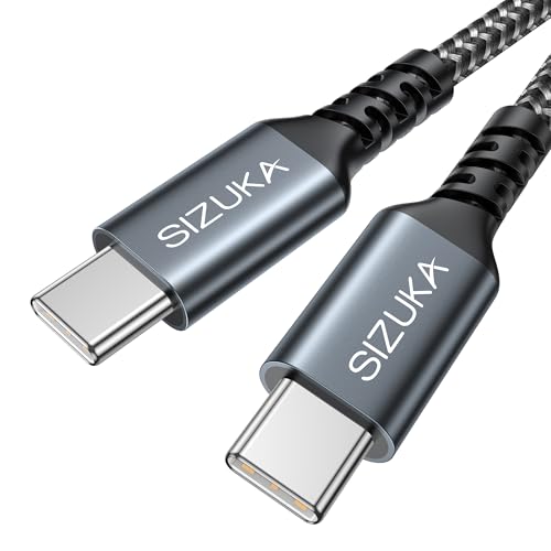 USB C auf USB C Kabel 60W 2M USB C Kabel PD Schnellladekabel Nylon USB Typ C Ladekabel für iPhone 15 Pro Max Galaxy S24 S23 S22 A55 A25 A15 von SIZUKA