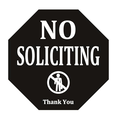 Schild mit Aufschrift "No Soliciting Thank You", Metallschild mit Aufschrift "Do Not Disturb", für Hausring, Türklingel "Do Not Knock", geeignet für ungestörtes Nickerchen, Babyschlaf und Hundebellen von SImkha