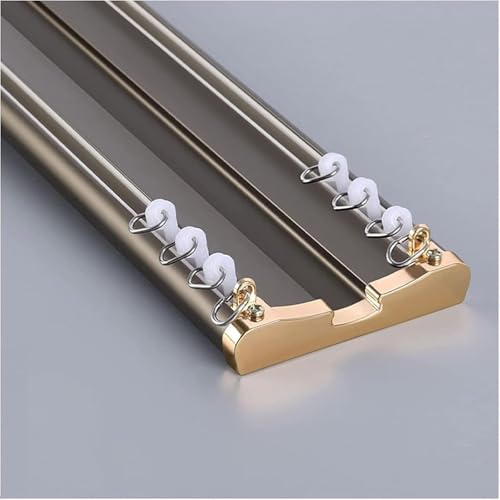 SJAPEX Deckenvorhangschiene, 1–5 M, Robuste Doppelvorhangschiene, An Der Decke Montierte Gardinenstangen Für Büro, Wohnzimmer Und Raumteiler 1,4.5M von SJAPEX