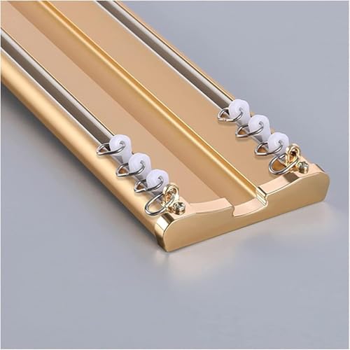 SJAPEX Deckenvorhangschiene, 1–5 M, Robuste Doppelvorhangschiene, An Der Decke Montierte Gardinenstangen Für Büro, Wohnzimmer Und Raumteiler 4,4.5M von SJAPEX