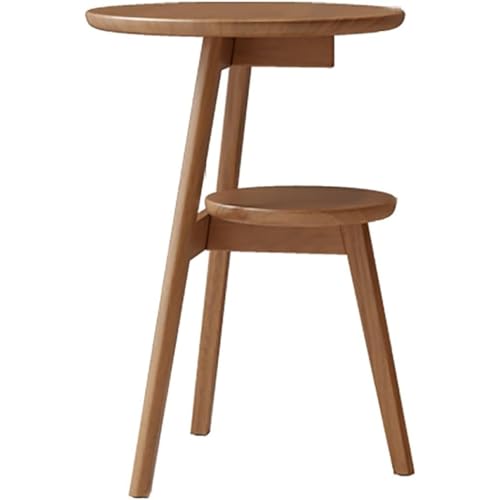 SJAPEX Moderner Couchtisch, Moderner Doppelter Runder Tisch, Beistelltisch Aus Holz, Sofa, Einfach Zu Montierender Dekorativer Couchtisch Mit Ablagefach Für Wohnzimmer Und Schlafzimmer. 2 von SJAPEX
