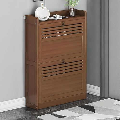 Schuhschrank, Versteckter Schuhschrank Für Den Eingangsbereich, Schmaler Und Schmaler Schuhschrank, Schuhregal, Freistehende Schuhaufbewahrung Aus Braunem Holz 20 * 6.7 * 28.3in Schuhschrank, Versteckter Schuhschrank Für Den Eingangsbereich, Schmaler Und Schmaler Schuhschrank, Schuhregal, Freistehende Schuhaufbewahrung Aus Braunem Holz 20 * 6.7 * 28.3in von SJAPEX