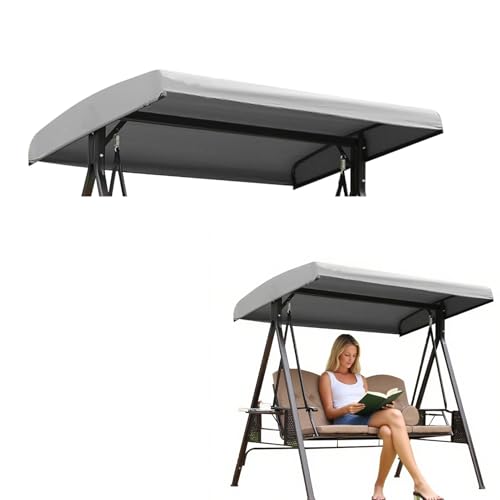 Ersatzbezug für Hollywoodschaukel, 2-3 Sitzer Gartenschaukel Überdachung,UV Beständig strapazierfähig Gartenhängematte, Oberabdeckung für den Außenbereich (Size:190T:213 * 122 * 18/23cm,Color:grau) Ersatzbezug für Hollywoodschaukel, 2-3 Sitzer Gartenschaukel Überdachung,UV Beständig strapazierfähig Gartenhängematte, Oberabdeckung für den Außenbereich (Size:190T:213 * 122 * 18/23cm,Color:grau) von SJASD