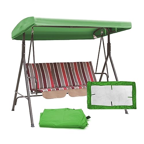 Hollywoodschaukel Dachbezug 3 Sitzer, Wasserdicht Schaukeldach Ersatz-Bezug ​für Gartenschaukel,Universal Ersatzdach Sonnendach für Terrasse Gartenschaukel,191x120x18cm,210D Oxford Stoff von SJASD