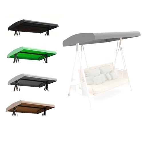 SJASD Ersatz-Schaukelstuhl-Überdachung,2-3 Sitzer-Gartenschaukel-Ersatz, Wasserdicht,Winddicht,UV-beständig für Außenbereich,Rasen,Garten,Allwetterschutz(Size:190T:213 * 122 * 18/23cm,Color:Schwarz) SJASD Ersatz-Schaukelstuhl-Überdachung,2-3 Sitzer-Gartenschaukel-Ersatz, Wasserdicht,Winddicht,UV-beständig für Außenbereich,Rasen,Garten,Allwetterschutz(Size:190T:213 * 122 * 18/23cm,Color:Schwarz) von SJASD