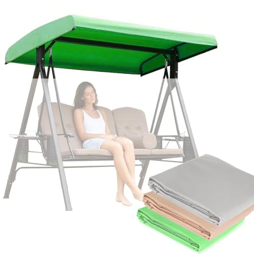 SJASD Ersatz-Überdachung für Hollywoodschaukel,2-oder 3-Sitzer-Größen,Einfache Installation Ersatzdach für Hollywoodschaukel/Hängematte wasserdichtes Dach(Size:210D：213 * 122 * 18/23cm,Color:Beige) von SJASD