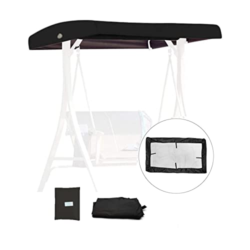 Ersatzdach Universal Hollywoodschaukel Ersatz-Bezug Sonnendach Dachplane Gartenschaukel Universal Dach für Hollywoodschaukel Schaukelüberdachung Gartenliege 3 Sitzer,191x120x18cm von SJASD