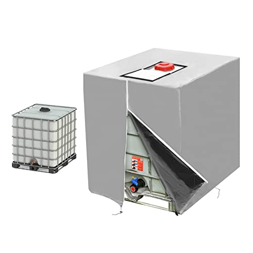 SJASD IBC Tank Abdeckung,wasserdichte Abdeckplane für Wassertank 1000L,IBC Container Cover, Schutzhülle Schutzhaube Schutzplane Geeignet für IBC-Tank Behälter Container,420D Oxford Tuch von SJASD