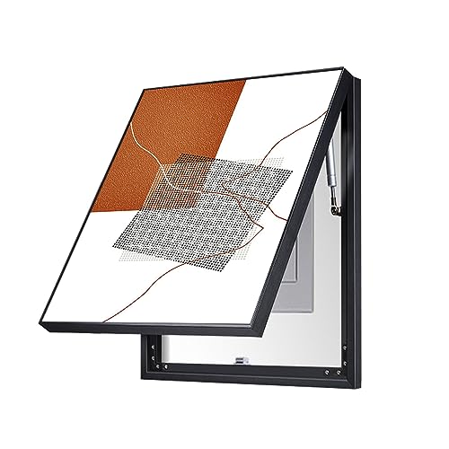 SJASD Vertical Stromzähler Box Dekoration,Elektrische Box Abdeckung Dekorative Malerei Zähler Abdeckung,Moderne Stromzähler Dekorativ Zählerkastenabdeckung mit hydraulischen Stangenstützen von SJASD