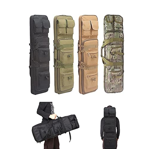 SJASD Waffentasche Gewehrtasche Langwaffentasche,85cm/100cm/120cm Double Rifle Bag Mit Pouches Compartments,Taktischer Gewehrrucksack Für Langwaffen Luftgewehr Gewehr mit Justierbarem Schultergurt von SJASD