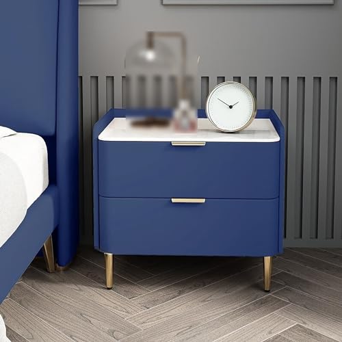 Lagerschrank mit doppelten Schubladen und Sich verjüngten Beinen idealer Nachttisch für kleine Räume im Schlafzimmer oder im Wohnzimmer Moderne Möbel für Schlafzimmer oder Bett (Größe: 40x40x48cm von SJFJJKD