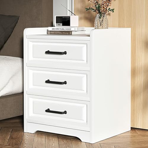 Moderner weißer Nachttisch mit Schubladen und Lagerregal Schmaler Seitenschrank für Schlafzimmer und Wohnzimmer 40x30 Größe Friendship Years Moderner weißer Nachttisch mit Schubladen und Lagerregal Schmaler Seitenschrank für Schlafzimmer und Wohnzimmer 40x30 Größe Friendship Years von SJFJJKD