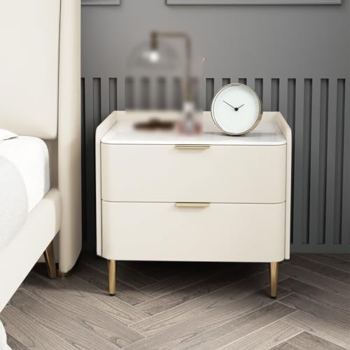 Nachteile des Nachteils mit 2 Schubladen moderner Nachttisch für kleine Räume Schlafzimmer und Wohnzimmermöbel verjüngte Beine Design kompakte Größe (45 x 40 x 48 cm) stilvoll und funktional. von SJFJJKD