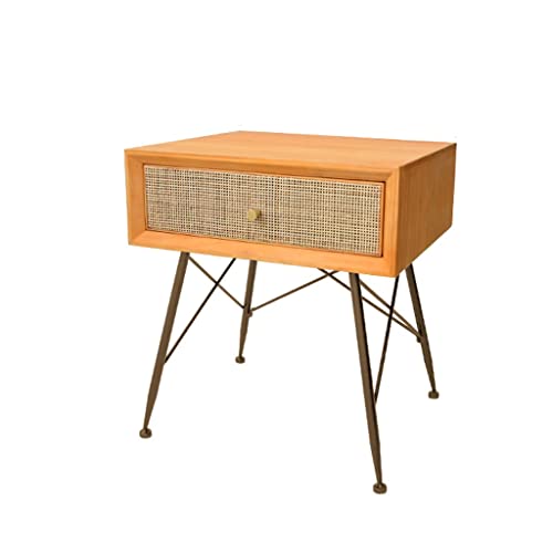 SJFJJKD Holz kleines einfaches Glas am Nachttuch Retro Retro Einschublade Nachttisch (Farbe: B) Friendship Years von SJFJJKD