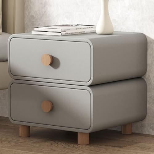 SJFJJKD Massivholz Nachttisch mit Lederstraßenschrank minimalistische Design 2 Schubladen hellgrau Kleiner Seitentisch für Wohnzimmer oder Schlafzimmer Friendship Years SJFJJKD Massivholz Nachttisch mit Lederstraßenschrank minimalistische Design 2 Schubladen hellgrau Kleiner Seitentisch für Wohnzimmer oder Schlafzimmer Friendship Years von SJFJJKD