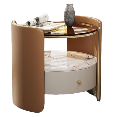 SJFJJKD Moderne Stil 3 Schicht mit offener Trennwand und Lagerraum Holz Wohnzimmer Kaffeetisch in orange Farbe Friendship Years von SJFJJKD