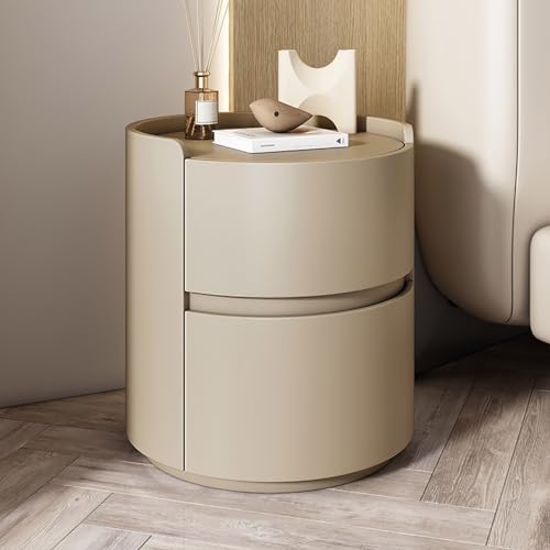 SJFJJKD Moderne minimalistische Massive Holz weiß mit Lagerschubladen runder Schlafzimmer Beizertisch und Truhe aus Schubladen Holz Mini Storage Cabinet Friendship Years von SJFJJKD