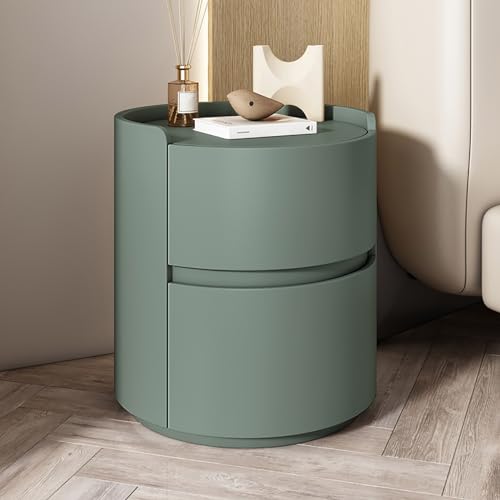 SJFJJKD Moderne minimalistische Massive Holz weiß mit Lagerschubladen runder Schlafzimmer Beizertisch und Truhe aus Schubladen Holz Mini Storage Cabinet Friendship Years von SJFJJKD