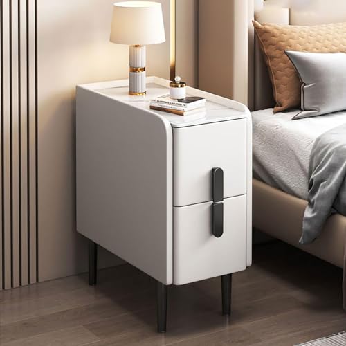 SJFJJKD Moderne weiße 2 -Schubladen -Nachttisch -Lagerschrank für Schlafzimmer und Wohnzimmer klein für Flur Mode Assemble Design (20x40x50 cm) Friendship Years von SJFJJKD