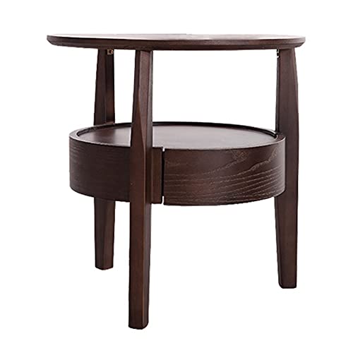 SJFJJKD Runder Nachttischholz mit 1 Schubladen Mitte des Jahrhunderts moderner Stil für Schlafzimmer Büro hoher Endtisch, 19,7 "L x19.7 W x19.7 H Nightt -Tand -Seitentisch (Farbe: Walnut Col SJFJJKD Runder Nachttischholz mit 1 Schubladen Mitte des Jahrhunderts moderner Stil für Schlafzimmer Büro hoher Endtisch, 19,7 "L x19.7 W x19.7 H Nightt -Tand -Seitentisch (Farbe: Walnut Col von SJFJJKD