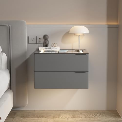 SJFJJKD Schwebend mit Ladestation und Schubladen Wandmontierter Nachttisch für Schlafzimmer und Wohnzimmer Massive Holzwandregale dunkelgrau 50 cm/20 Zoll Friendship Years SJFJJKD Schwebend mit Ladestation und Schubladen Wandmontierter Nachttisch für Schlafzimmer und Wohnzimmer Massive Holzwandregale dunkelgrau 50 cm/20 Zoll Friendship Years von SJFJJKD