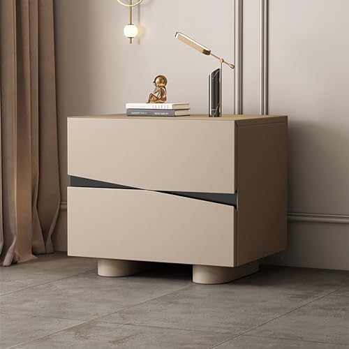 Seitentische Wohnzimmer, moderner Endtisch mit Schublade, 2-stufiger Speicherendtisch, kleine Nachtständer für kleine Räume, Holznachtstände, für Büro, Schlafzimmer, Studium (Khaki, 50 x 40 x 48 cm) Seitentische Wohnzimmer, moderner Endtisch mit Schublade, 2-stufiger Speicherendtisch, kleine Nachtständer für kleine Räume, Holznachtstände, für Büro, Schlafzimmer, Studium (Khaki, 50 x 40 x 48 cm) von SJFJJKD
