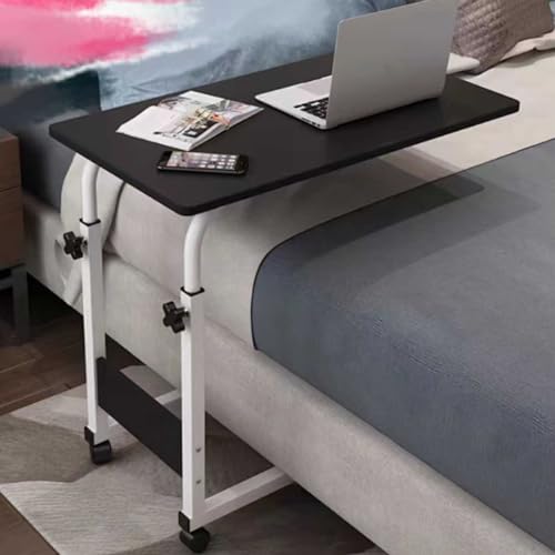Verstellbar über dem Betttisch mit abschließbaren Rädern rollen medizinischen Tisch für bettlägerige ältere tragbare Tabletttisch zum Lesen und Essen verstellbarer Höhe Rolling Tisch Friendship Years von SJFJJKD
