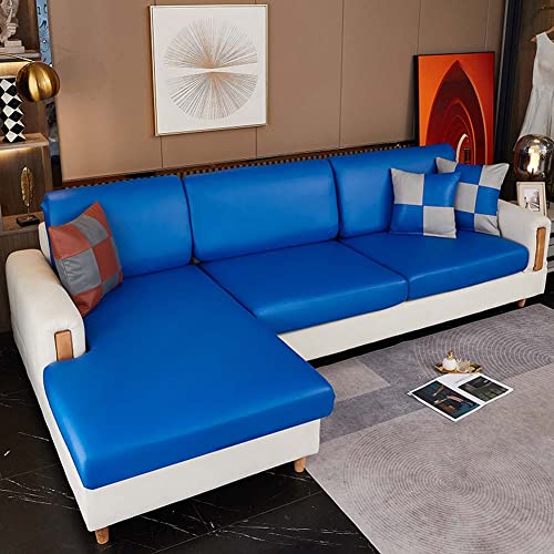Luxuriöser Kunstleder-Sofabezug für 2-, 3-, 4-Sitzer, wasserdicht, dehnbarer Ecksitzbezug mit Gummizug, Couchschutz, Möbelschutz für Haustiere und Kinder von SJH