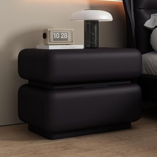 SJHDHDA Moderner Ende Tabelle 40 cm, 50 cm, 60 cm Nachttische Massivholz mit 2 Schiebeschubladen Nachttisch Keine Baugruppe benötigte Endtisch -Nachtschrank atemberaubend Learned extensively von SJHDHDA