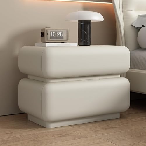 SJHDHDA Moderner Ende Tabelle 40 cm, 50 cm, 60 cm Nachttische Massivholz mit 2 Schiebeschubladen Nachttisch Keine Baugruppe benötigte Endtisch -Nachtschrank atemberaubend Learned extensively von SJHDHDA