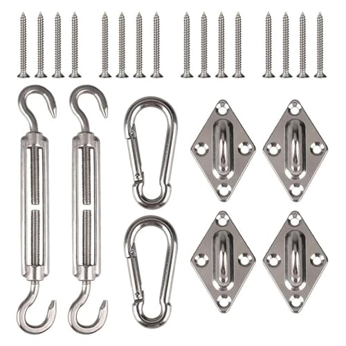 Edelstahl Segel Befestigung Kit Terrasse Garten Markise Baldachin Hardware Kit Karabiner Clip Haken Schrauben von SJHDUNBW EUR
