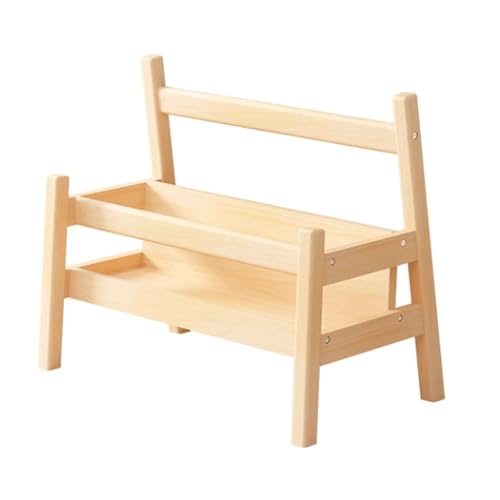 SJHDUNBW EUR Bücherregal aus massivem Holz, kleines Bücherregal für Kinder, Baby-Bilderbuchregal, bodenstehendes Lagerregal für Kleinkinder Bücherregal von SJHDUNBW EUR