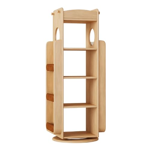 SJHDUNBW EUR Drehbares Bücherregal aus massivem Gummiholz, bodenstehendes Bücherregal, Aufbewahrungsregal für Kleinkinder, Bücherregal, Organizer für Kinder und Erwachsene Bücherregal SJHDUNBW EUR Drehbares Bücherregal aus massivem Gummiholz, bodenstehendes Bücherregal, Aufbewahrungsregal für Kleinkinder, Bücherregal, Organizer für Kinder und Erwachsene Bücherregal von SJHDUNBW EUR