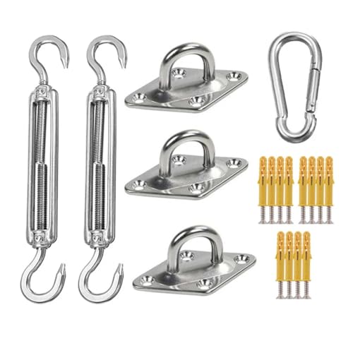 Sonnenschutzsegel-Teile-Sets Edelstahl-Gartenzubehör Outdoor-Schattendach-Befestigungssatz for dreieckiges Sonnensegel Sonnenschutzsegel-Teile-Sets Edelstahl-Gartenzubehör Outdoor-Schattendach-Befestigungssatz for dreieckiges Sonnensegel von SJHDUNBW EUR