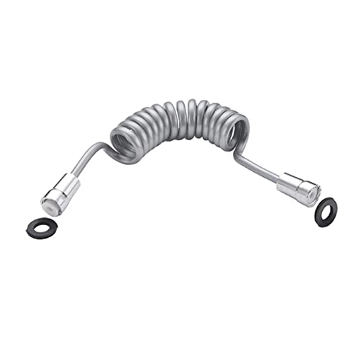 SJHFG Duschschlauch Flexibler Feder-Duschschlauch Wasser-Sanitär-Toiletten-Bidet-Sprayer-Verbindung Pipe-Telefonleitung-Stil 200cm Brauseschlauch (Length : 200cm) von SJHFG