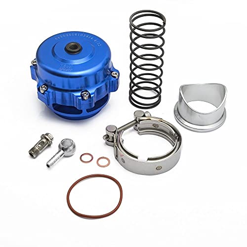 Blow Off Ventil,Turbo Blow Off Valve Universal-50mm V Band wegblasenventil Weld auf Aluminium(Blue) von SJHFKDK