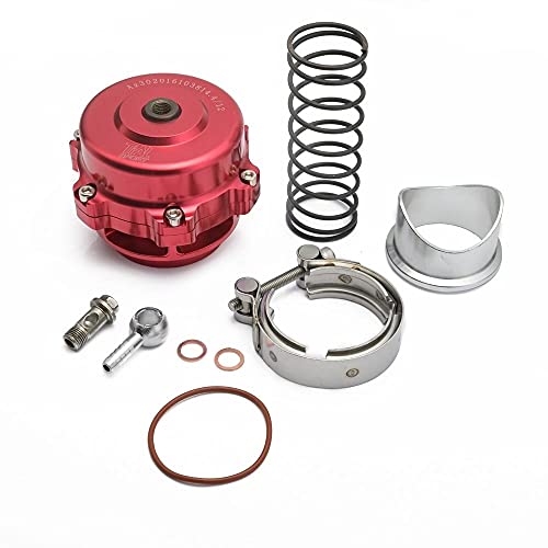 Blow Off Ventil,Turbo Blow Off Valve Universal-50mm V Band wegblasenventil Weld auf Aluminium(Red) von SJHFKDK