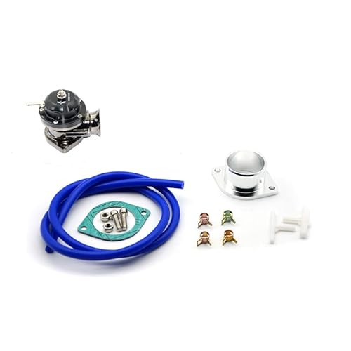Blow Off Ventil,Turbo Blow Off Valve universal Type -RS Turbo wegblasenventil Einstellbare 25psi BOV. Schlag Dump/Blow Off Adapter 5 Farben(Black) von SJHFKDK